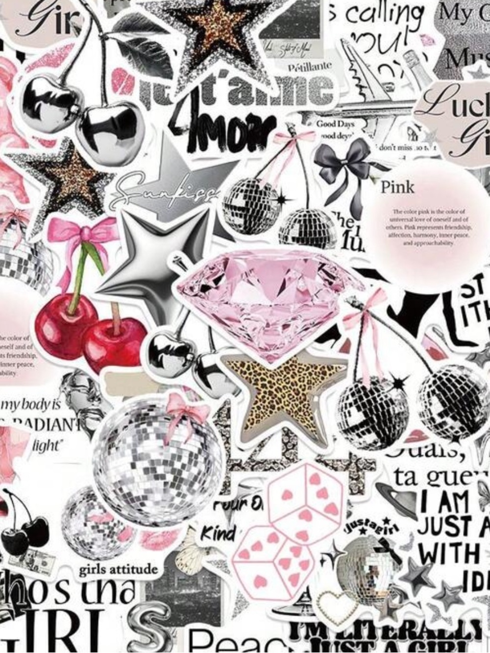 50pcs Vintage Y2K Sticker Aesthetic Watercolor Decals